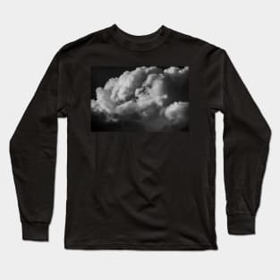 Clouds 2 In Black and White Long Sleeve T-Shirt